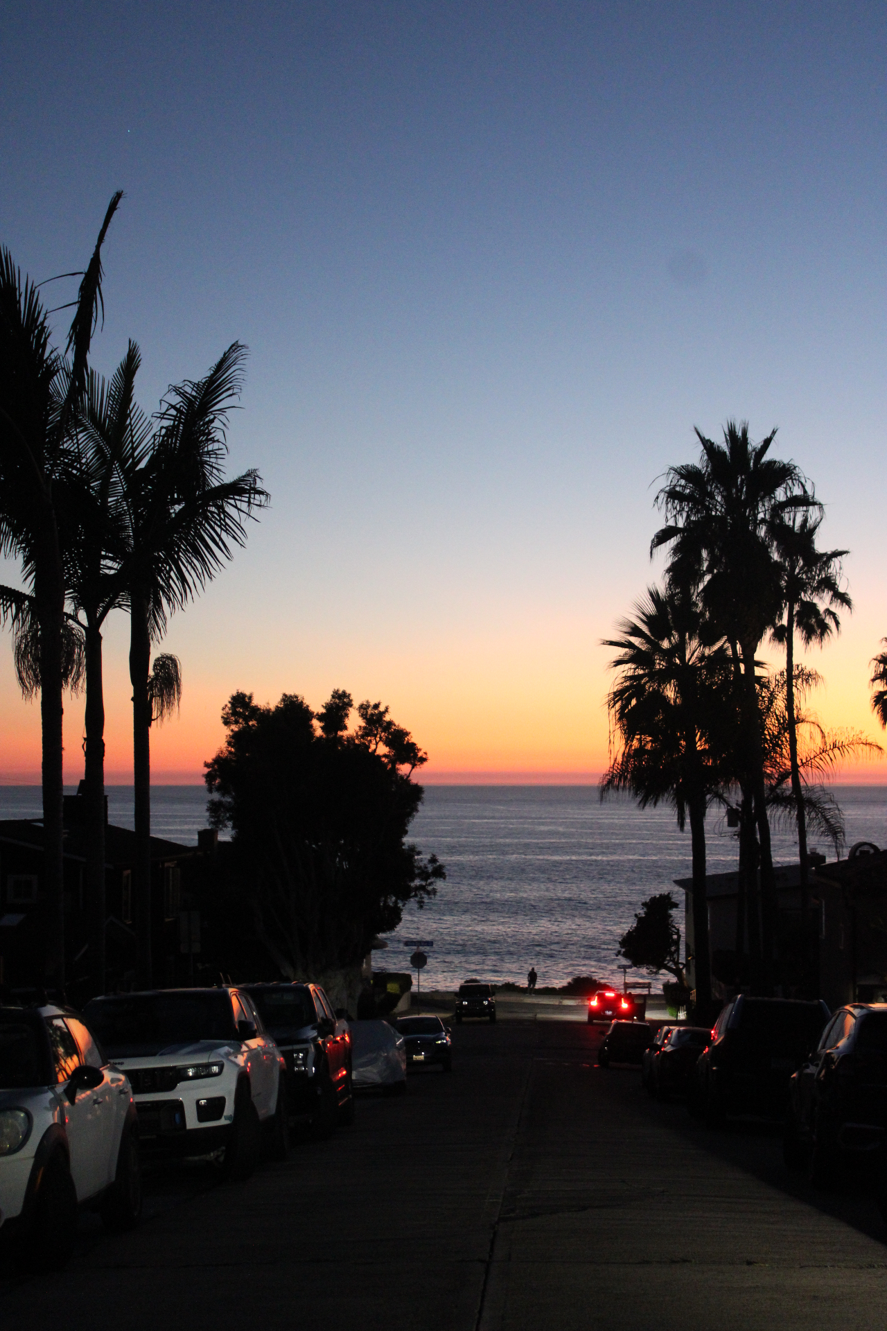 California sunset coastline