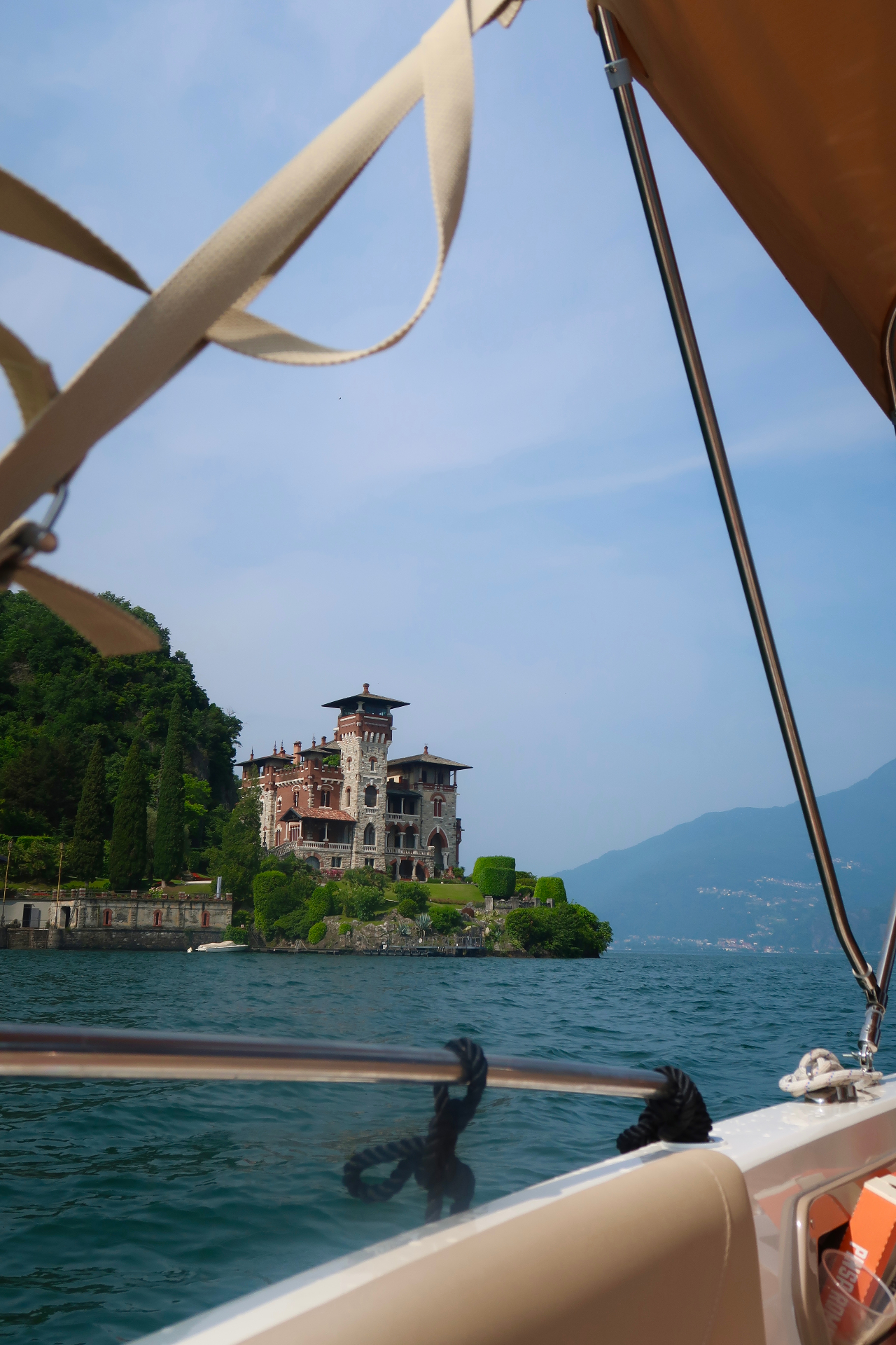 Castle overlooking Lake Como