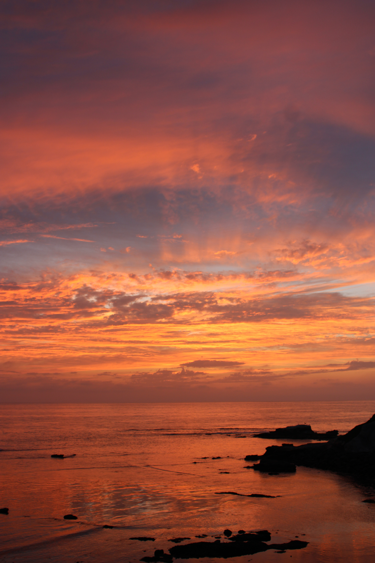 Sunset over the coast